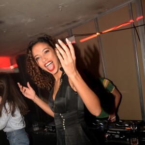 Exclusif - Flora Coquerel (Miss France 2014) lors de la soirée French Libertée, à Opéra, à Paris, le 21 mars 2019. Le dîner était assuré par Cyril Lignac, dans le nouveau flagship d'Etam. C'est dans les lieux nus, bruts et minimalistes, bientôt revisités par l'architecte Winy Maas (Agence MVRDV), que la marque a organisé sa French Liberté Party. Le projet a pour ambition de révéler les volumes, les formes, et la matérialité de la magnifique architecture héritée de Haussmann. L'inauguration est prévue courant de l'été 2019. © Rachid Bellak/Cyril Moreau/Bestimage