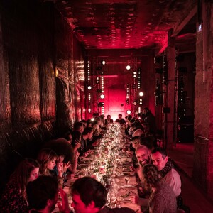 Exclusif -  Atmosphère lors de la soirée Etam "French Liberté" dans son nouveau flagship, en travaux, boulevard Haussmann dans le quartier de l'Opéra à Paris, France, le 21 mars 2019. Dîner par le chef Cyril Lignac. C'est dans les lieux nus, bruts et minimalistes, bientôt revisités par l'architecte Winy Maas (Agence MVRDV), que la marque a organisé sa French Liberté Party. Le projet a pour ambition de révéler les volumes, les formes, et la matérialité de la magnifique architecture héritée de Haussmann. L'inauguration est prévue courant de l'été 2019. © Rachid Bellak/Cyril Moreau/Bestimage