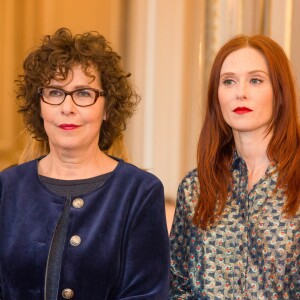 Audrey Fleurot, Laurence Herzberg - Audrey Fleurot remet le prix Vidocq aux acteurs de la série Sous la Peau à l'occasion du festival Séries Mania à Lille, le 28 mars 2019. © Stéphane Vansteenkiste / Bestimage