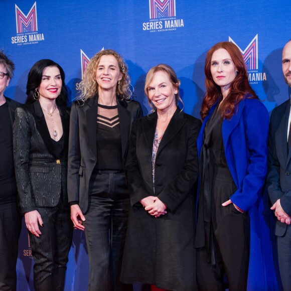 Podz, Julianna Margulies, Delphine De Vigan, Marti Noxton, Audrey Fleurot and Thomas Lilti - Le jury du festival Séries Mania lors de la cérémonie de clôture à Lille, le 30 mars 2019.