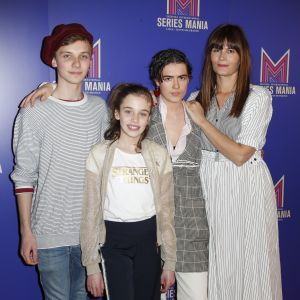 Jérémy Gillet, Zélie Rixhon, Marie Drion, Marina Hands - Photocall de la série "Mytho" lors de la 10e édition du festival Series Mania à Lille, le 25 mars 2019. © Christophe Aubert via Bestimage