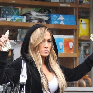 Jennifer Lopez sur le tournage de Hustlers à New York, le 29 mars 2019.