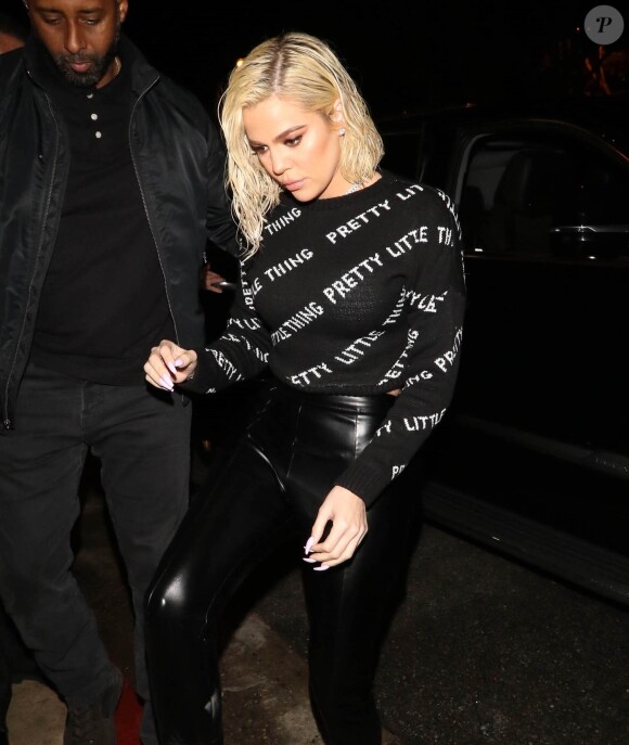 Khloe Kardashian à la soirée PrettyLittleThings à Los Angeles le 20 février 2019.