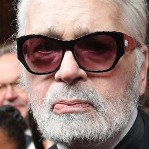 Karl Lagerfeld lors de l'illumination des Champs-Elysées à l'ocassion des Fêtes de Noël. Paris, le 22 novembre 2018. © Guirec Coadic/Bestimage