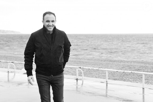 Exclusif - Nikos Aliagas présente son travail photographique au Centre Universitaire Méditérannéen à Nice, France, le 3 avril 2019. Nikos Aliagas, l'animateur de "The Voice", de 50 minutes inside, et journaliste de la matinale d'Europe 1, a passé plus de 2 heures à échanger avec le plublic sur sa passion, la photographie. Venu présenter son nouvel livre de photos en Noir et Blanc "L'épreuve du temps" publié aux Éditions de la Martinière. © Bruno Bebert/Bestimage