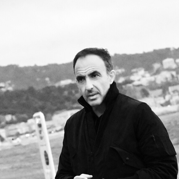 Exclusif - Nikos Aliagas présente son travail photographique au Centre Universitaire Méditérannéen à Nice, France, le 3 avril 2019. Nikos Aliagas, l'animateur de "The Voice", de 50 minutes inside, et journaliste de la matinale d'Europe 1, a passé plus de 2 heures à échanger avec le plublic sur sa passion, la photographie. Venu présenter son nouvel livre de photos en Noir et Blanc "L'épreuve du temps" publié aux Éditions de la Martinière. © Bruno Bebert/Bestimage