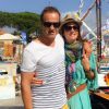 Eve Angeli et son ex-chéri Chrisophe. Le 29 juin 2015. Les amoureux passent du bon temps à Saint-Tropez.