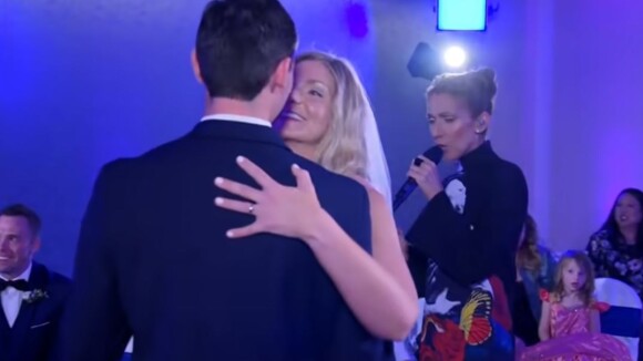 Céline Dion débarque à un mariage à Las Vegas dans le cadre de l'émission Jimmy Kimmel Live !, le 5 avril 2019
