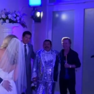 Céline Dion débarque à un mariage à Las Vegas dans le cadre de l'émission Jimmy Kimmel Live !, le 5 avril 2019