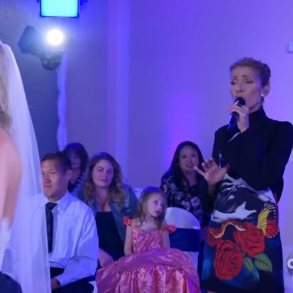 Céline Dion débarque à un mariage à Las Vegas dans le cadre de l'émission Jimmy Kimmel Live !, le 5 avril 2019