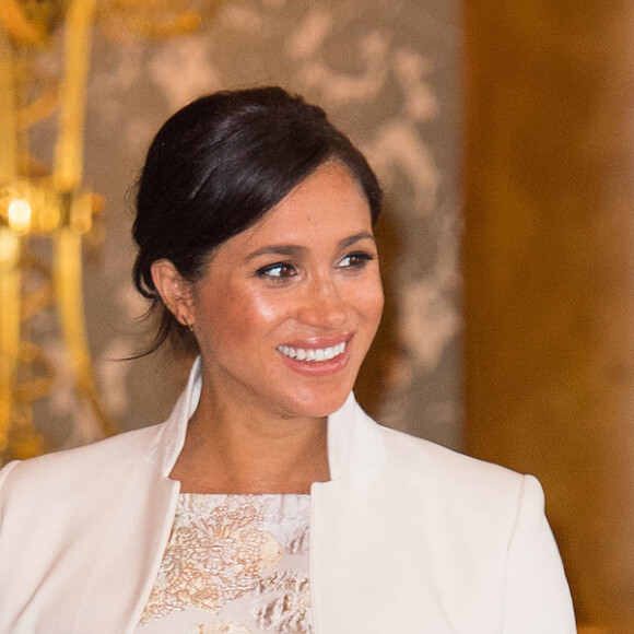 Meghan Markle (enceinte), duchesse de Sussex - La famille royale d'Angleterre lors de la réception pour les 50 ans de l'investiture du prince de Galles au palais Buckingham à Londres. Le 5 mars 2019