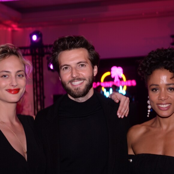 Exclusif - Nora Arnezeder, Guy Burnet et Nina Toussaint-White à l'after-party de la 2ème édition du "Canneseries" à l'hôtel Martinez à Cannes, France, le 9 avril 2019. © Rachid Bellak/Bestimage