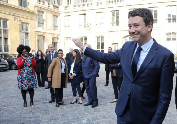 Passation de pouvoir entre Benjamin Griveaux et Sibeth NDiaye au poste de porte parole du gouvernement à Paris le 1er Avril 2019. © Dominique Jacovides/Bestimage