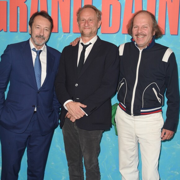 Jean-Hugues Anglade, Benoît Poelvoorde et Philippe Katerine - Avant-première du film "Le Grand Bain" au cinéma Le grand Rex à Paris, le 14 octobre 2018. © Coadic Guirec/Bestimage