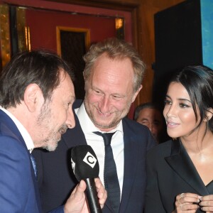 Jean-Hugues Anglade, Benoît Poelvoorde et Leïla Bekhti - Avant-première du film "Le Grand Bain" au cinéma Le Grand Rex à Paris, le 14 octobre 2018. © Coadic Guirec/Bestimage