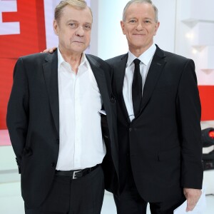Exclusif - Jacques Spiesser et Francis Huster - Enregistrement de l'émission "Vivement Dimanche" présentée par M. Drucker à Paris le 8 avril 2019 et qui sera diffusée le 14 avril. © Guillaume Gaffiot/Bestimage