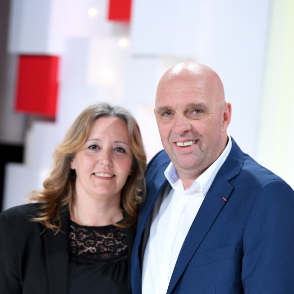 Exclusif - Philippe Croizon et sa femme Suzana Sabino - Enregistrement de l'émission "Vivement Dimanche" présentée par M. Drucker à Paris le 8 avril 2019 et qui sera diffusée le 14 avril. © Guillaume Gaffiot/Bestimage