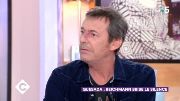 Jean-Luc Reichmann s'exprime sur l'affaire Quesada du nom de l'ancien candidat des "12 coups de midi" (TF1) le 15 avril 2019 à l'antenne de "C à vous" (France 5).