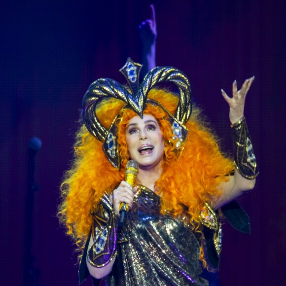 Cher en concert à Detroit le 12 février 2019.