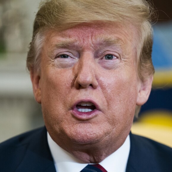 Donald Trump - Le président de Corée du Sud et sa femme ont été reçus par le président américain et sa femme à la Maison Blanche à Washington. Le 11 avril 2019