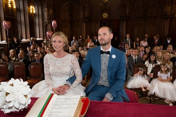 Mariage civil et religieux de Julie Taton et Harold Van Der Straten, à l'hôtel de ville de Bruxelles et à l'église Notre-Dame du Sablon. J