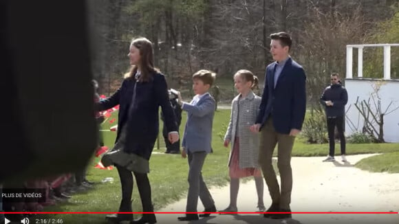 Vidéo diffusée par la cour royale de Danemark suite à la célébration du 79e anniversaire de la reine Margrethe II de Danemark au palais Marselisborg à Aarhus le 16 avril 2019.