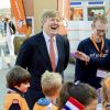 Le roi Willem-Alexander des Pays-Bas lors de l'ouverture des King's Games à l'école Arke à Lemmer. Le 12 avril 2019  Lemmer, 12-04-2019 King Willem-Alexander opens King's Games at Arke school Lemmer.12/04/2019 - Lemmer