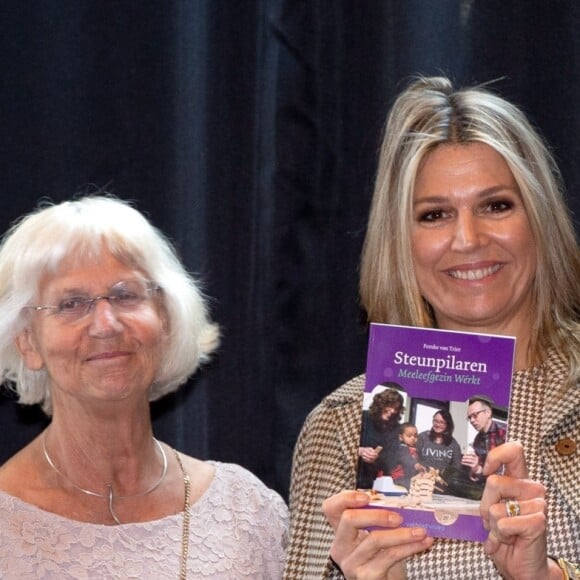 La reine Maxima des Pays-Bas arrive au congrès MeeleefGezin à Doorn le 16 avril 2019.