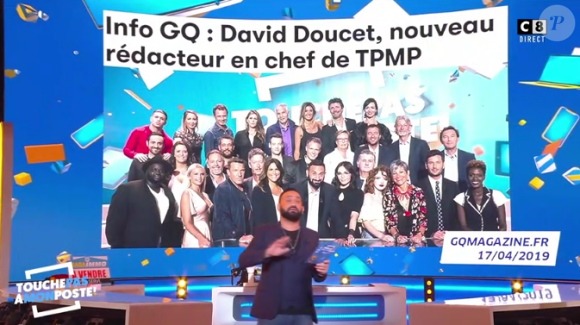 Cyril Hanouna s'exprime sur les rumeurs de recrutement de David D. dans l'équipe de "Touche pas à mon poste". Emission du 17 avril 2019 diffusée sur C8.