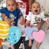 Anna Kournikova a partagé cette photo de ses jumeaux sur Instagram pour la Coupe du monde de football, le 1er juillet 2018. Ici aux couleurs de la Russie.