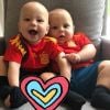 Anna Kournikova a partagé cette photo de ses jumeaux sur Instagram pour la Coupe du monde de football, le 1er juillet 2018. Ici aux couleurs de l'Espagne.