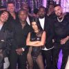De gauche à droite : Luka Sabbat, Robin Thicke, OT Genasis, Dave Chappelle, Kanye West, Travis Scott, French Montana, Quavo et Kourtney Kardashian - Soirée d'anniversaire de Kourtney Kardashian (40 ans). Los Angeles, le 18 avril 2019.