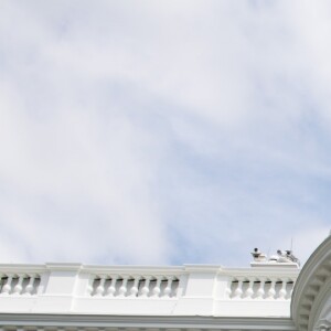 Le président Donald Trump et la première dame Melania Trump lors de la chasse annuelle d'oeuf de Pâques à la Maison Blanche à Washington le 22 avril 2019.