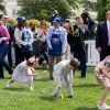 Le président Donald Trump et la première dame Melania Trump lors de la chasse annuelle d'oeuf de Pâques à la Maison Blanche à Washington le 22 avril 2019.