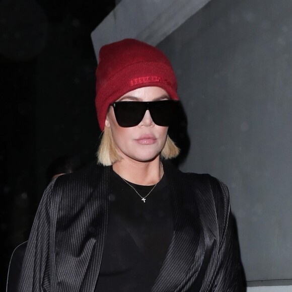 Khloé Kardashian et son neveu Mason - Les célébrités arrivent à la soirée d'anniversaire de Travis Scott aux Cinepolis Luxury Cinemas à Thousand Oaks. Le 25 avril 2019.