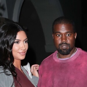 Kim Kardashian et son mari Kanye West - Les célébrités arrivent à la soirée d'anniversaire de Travis Scott aux Cinepolis Luxury Cinemas à Thousand Oaks. Le 25 avril 2019.