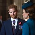 Le prince Harry, duc de Sussex, et Kate Catherine Middleton, duchesse de Cambridge - La famille royale d'Angleterre en l'abbaye de Westminster à Londres pour le service commémoratif de l'ANZAC Day. Le 25 avril 2019