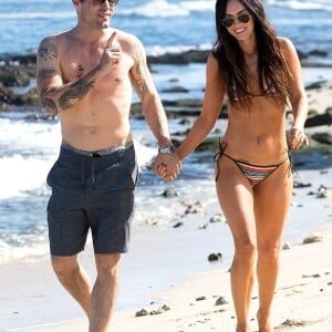 Exclusif - Megan Fox et Brian Austin Green en vacances sur l'île de Kailua-Kona à Hawaï le 28 mars 2018.