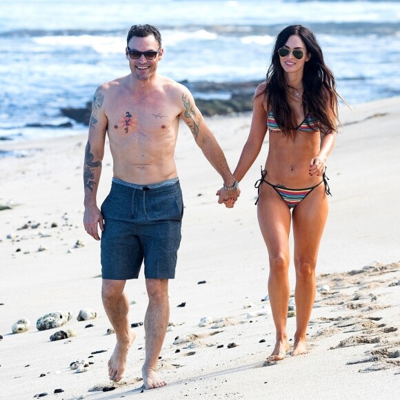 Exclusif - Megan Fox et Brian Austin Green en vacances sur l'île de Kailua-Kona à Hawaï le 28 mars 2018.