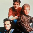 Luke Perry, Jason Priestley et Ian Ziering dans la série "Beverly Hills", avril 1993.