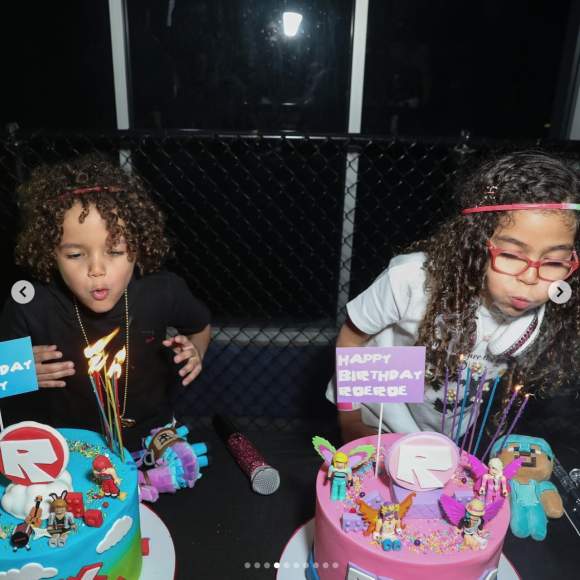 Moroccan et Monroe, les jumeaux de Mariah Carey et Nick Cannon, ont fêté leurs 8 ans. Avril 2019.