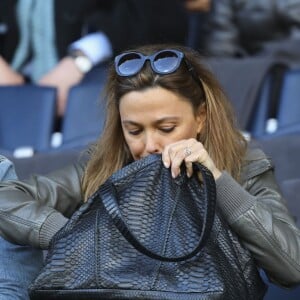 Sandrine Quétier et son fils Gaston - People au match de Ligue 1 entre le Psg contre l'OGC Nice au Parc des Princes à Paris le 4 mai 2019.