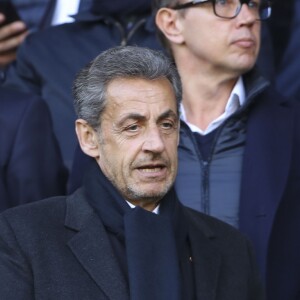 Nicolas Sarkozy - People au match de Ligue 1 entre le Psg contre l'OGC Nice au Parc des Princes à Paris le 4 mai 2019.