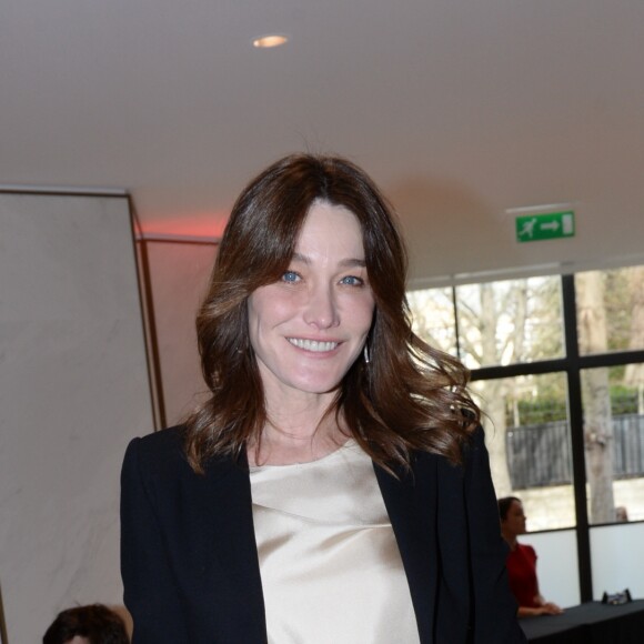 Exclusif - Carla Bruni Sarkozy (invitée d'honneur) - Déjeuner "Chinese Business Club" au Pavillon Gabriel à Paris, à l'occasion de la journée mondiale des droits des femmes le 8 mars 2019. © Rachid Bellak/Bestimage