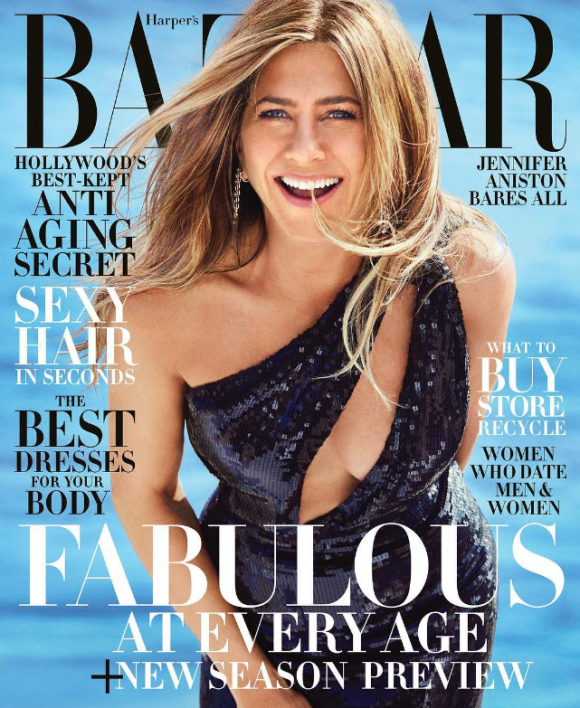 Couverture du Harper's Bazaar- Jennifer Aniston- Numéro juin/juillet 2019.