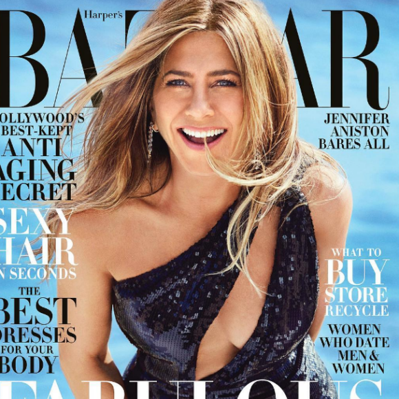 Couverture du Harper's Bazaar- Jennifer Aniston- Numéro juin/juillet 2019.