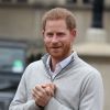 Le prince Harry, duc de Sussex, annonce à la presse le 6 mai 2019 à Windsor la naissance de son fils, son premier enfant avec Meghan Markle, venu au monde à 5h26 le même jour.