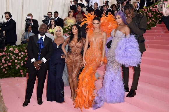 Corey Gamble, Kris Jenner, Kim Kardashian, Kanye West, Kendall Jenner, Kylie Jenner et Travis Scott - Arrivées des people à la 71ème édition du MET Gala (Met Ball, Costume Institute Benefit) sur le thème "Camp: Notes on Fashion" au Metropolitan Museum of Art à New York, le 6 mai 2019.