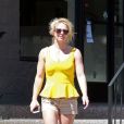 Exclusif - Britney Spears se rend dans un centre de bronzage à Los Angeles, le 15 septembre 2018.