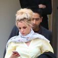 Exclusif - Britney Spears sort de son hôtel parisien pour se rendre à l'Accorhotels Arena le 28 août 2018.